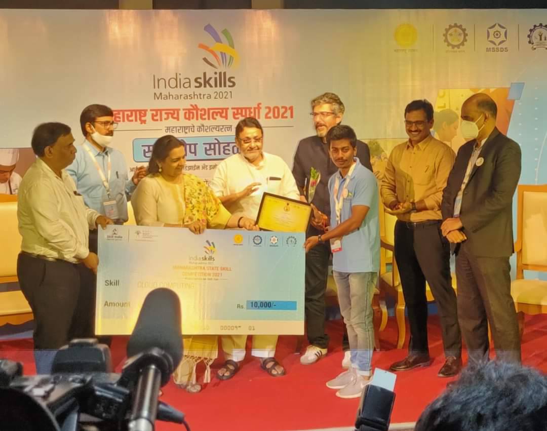  GOLD MEDAL in Cloud Computing at Maharashtra State Skill Competition 2021 under the World Skills Championship